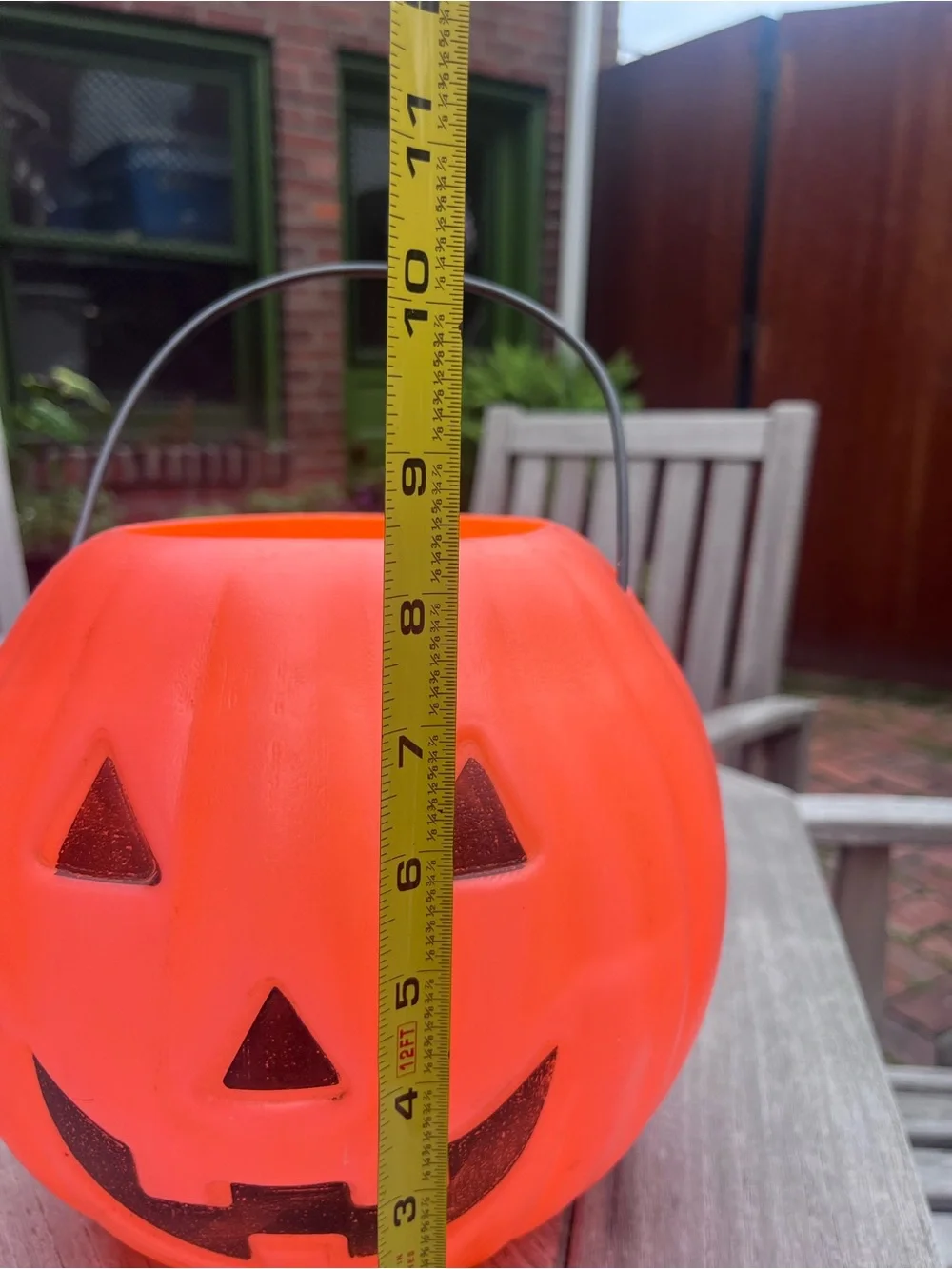 Vintage Large Halloween Jack O Lantern JOL Blow Mold Bucket Unmarked